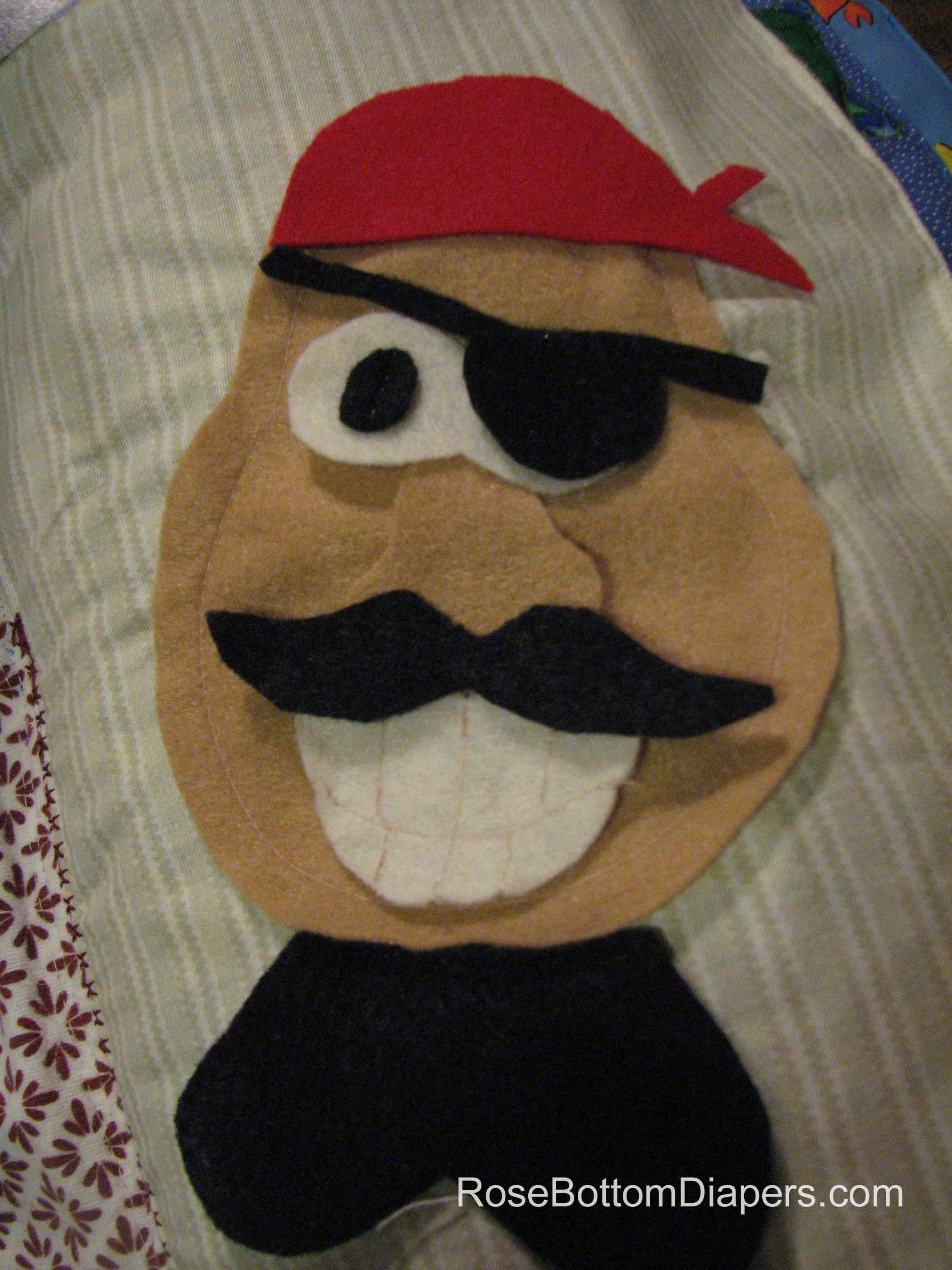 Mr. Potato Head quiet book page.  Fun learning for kids. Busy book ideas at RoseBottomDiapers.com
